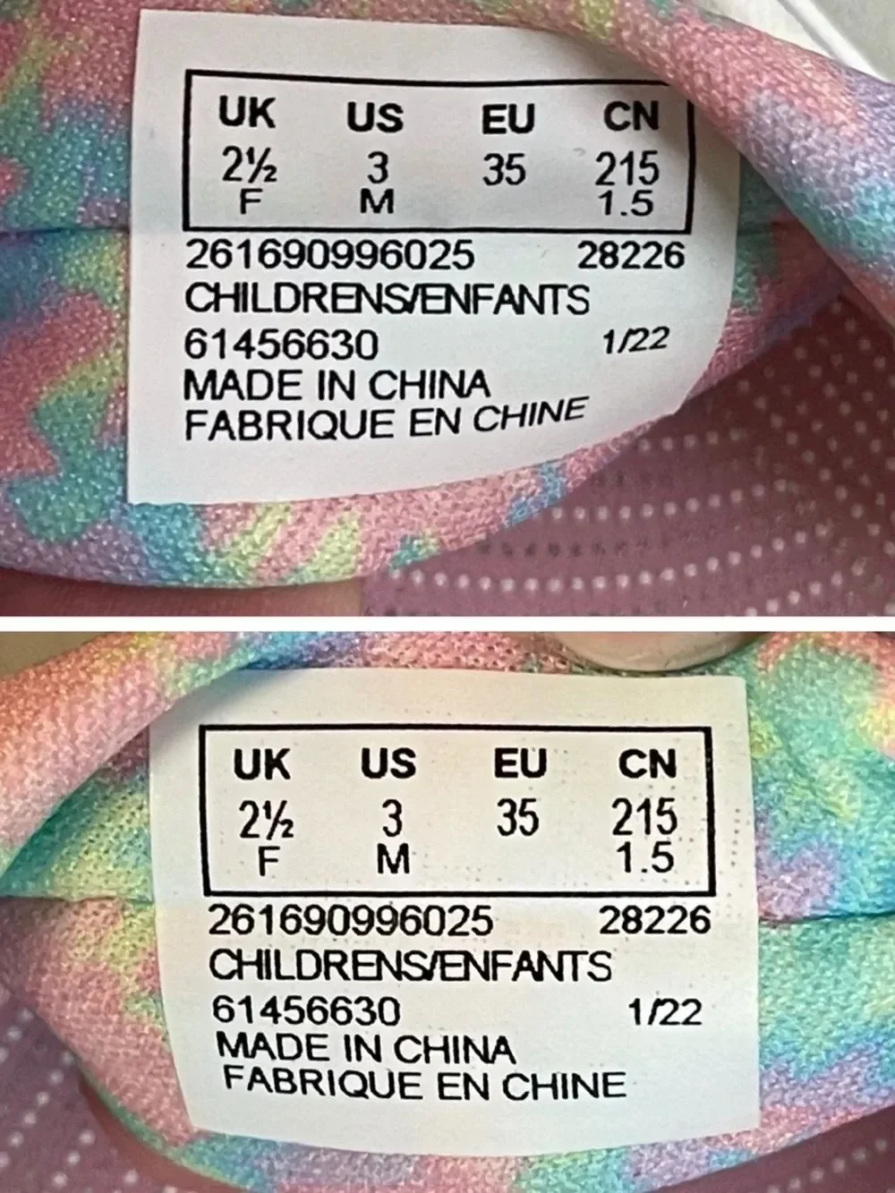 Kids' Clarks Brinkley Tye Multicolor Tie Dye Size 3 Style Number: 26169099